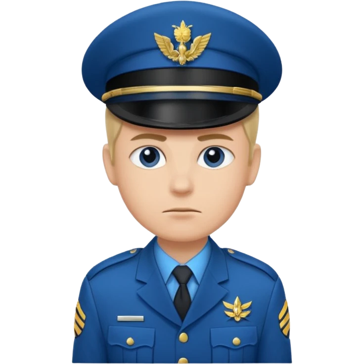 blue uniformed soldier emoji
