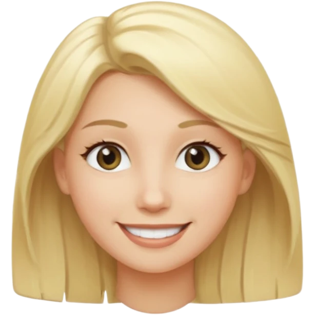 blonde hair, gray eyes emoji