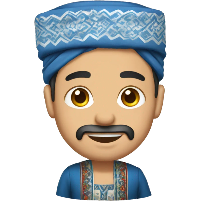 Uzbek guy with traditional clothes emoji