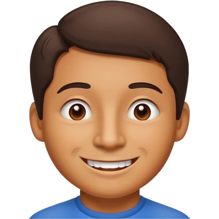 Smiling face with mole on chin emoji