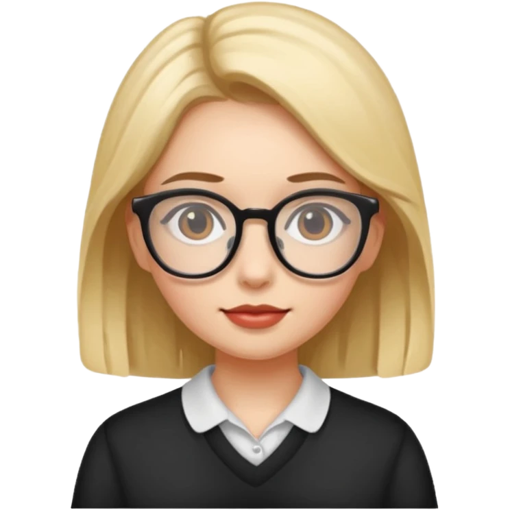 Glasses Wearing girl emoji