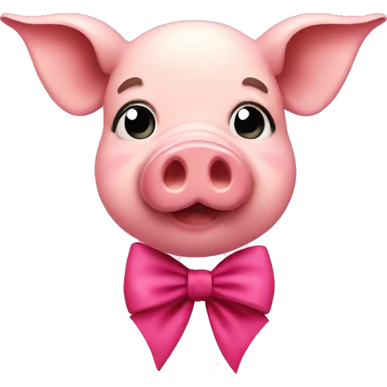 Pig with a bow emoji