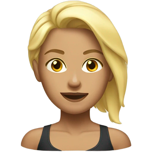 Strong blonde woman emoji