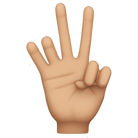 3 fingers emoji