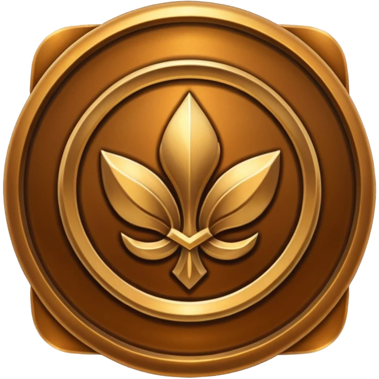 league of legends rank icon bronze shiny stylized simple emoji style emoji