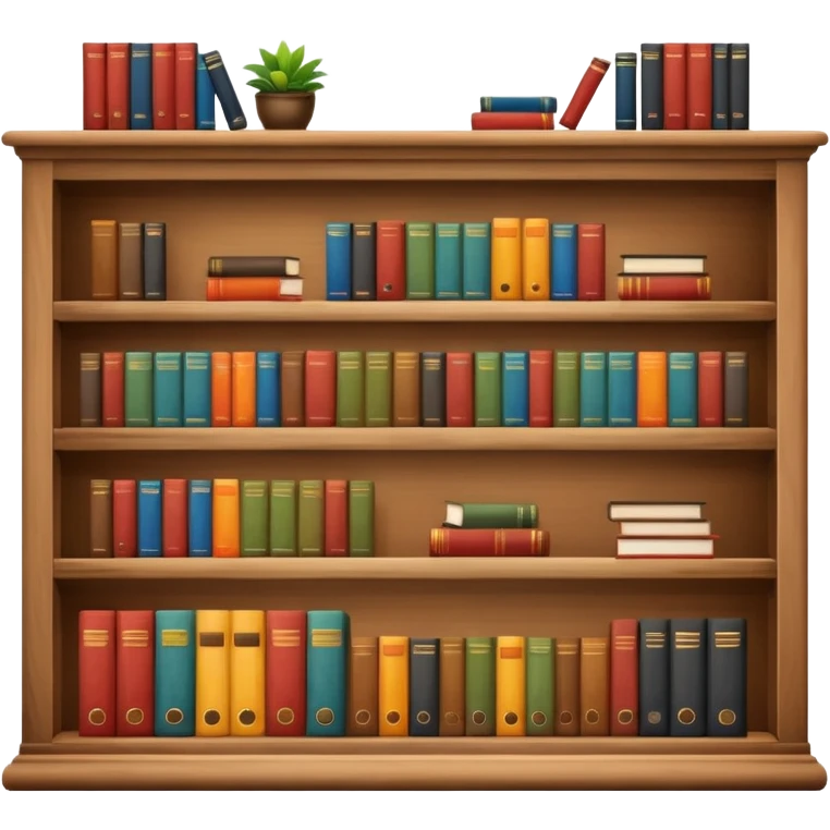 Beautiful bookshelf aesthetic  emoji