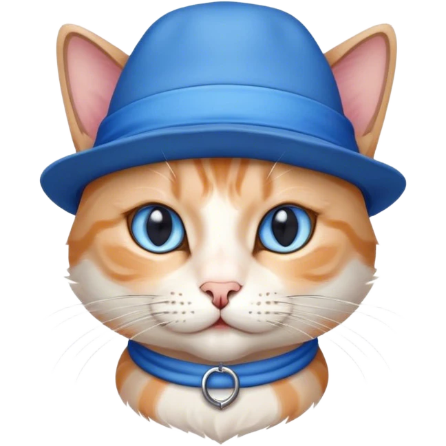 cat with a blue hat emoji