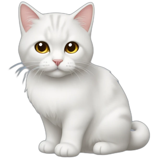 Gata persa blanca gorda emoji