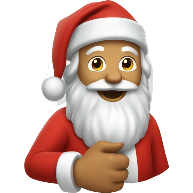 santa shaking hands emoji