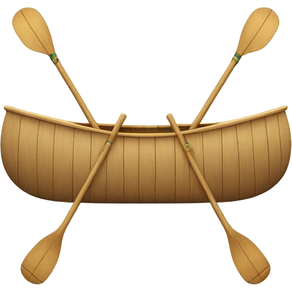 One canoe paddle with multiple helping hands reaching toward it emoji
