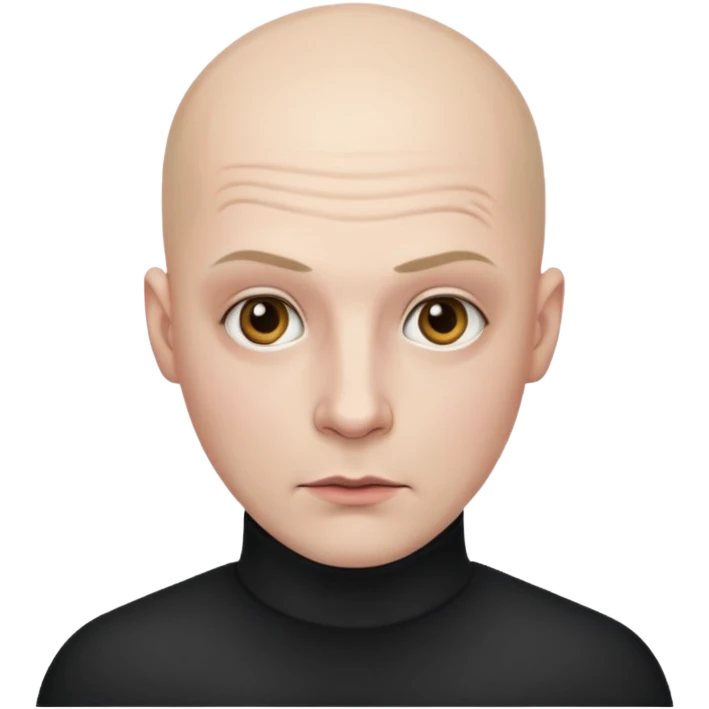 bald man with makeup emoji
