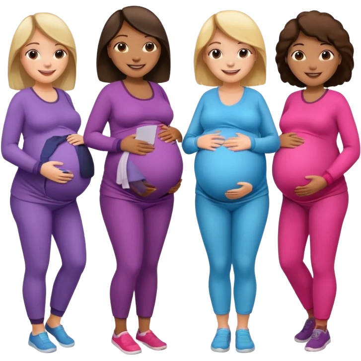 a group of Pregnant women  emoji