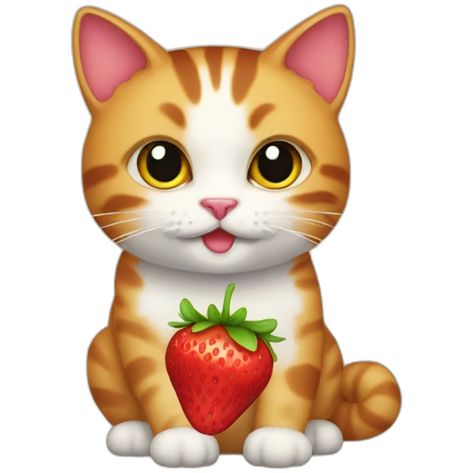 Straberry cat emoji
