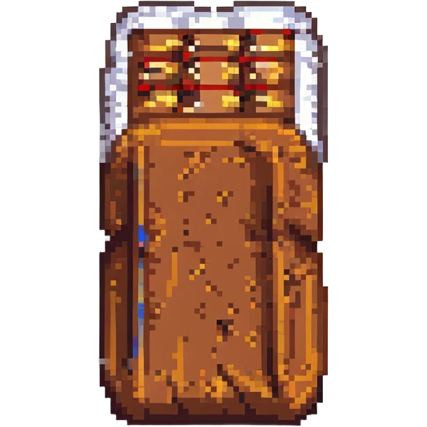 snickers bar pixel art with simple shading emoji