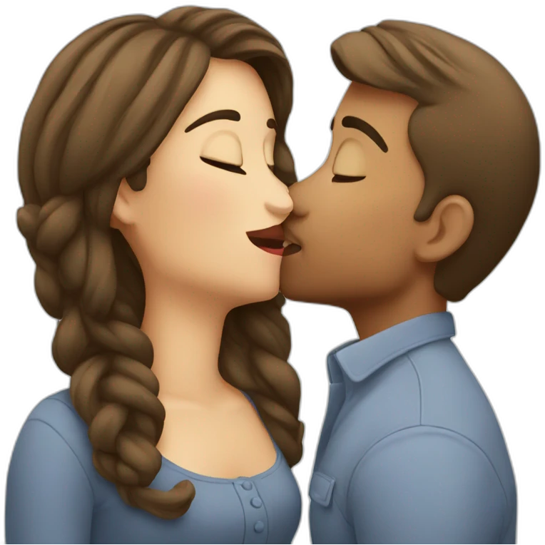 French kiss emoji