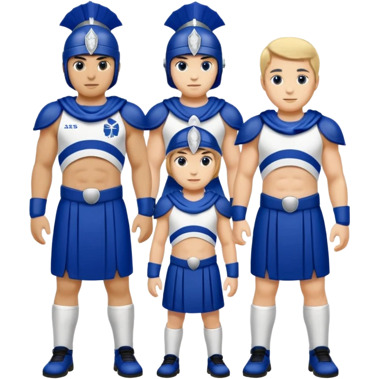 royal blue and white spartan school team emoji