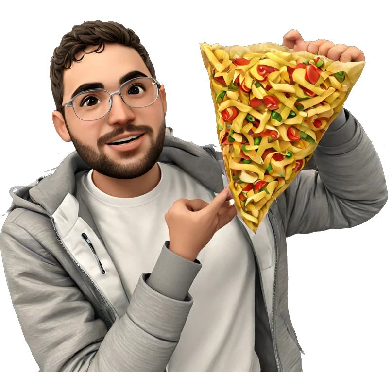 boy with food and jacket emoji
