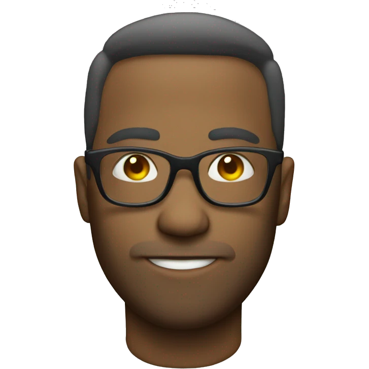 white streamer wearing glasses emoji