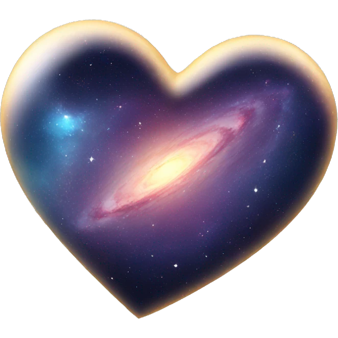 galaxy in 3d heart emoji