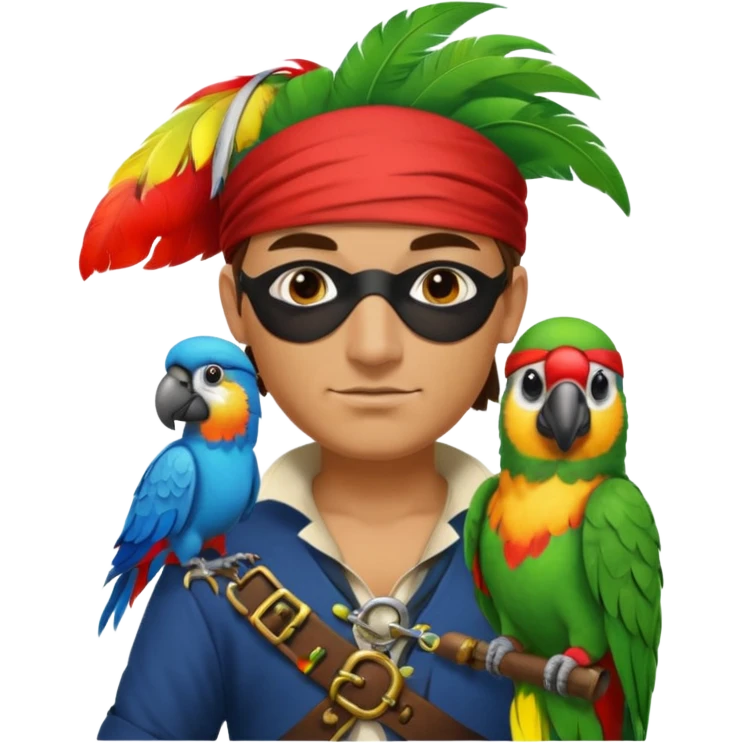 pirate and parrot emoji