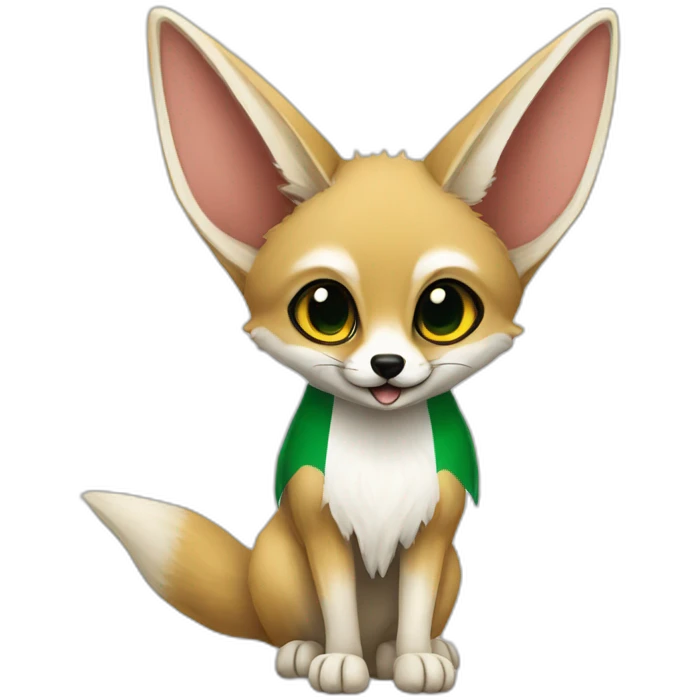Fennec with Algerian flag  emoji