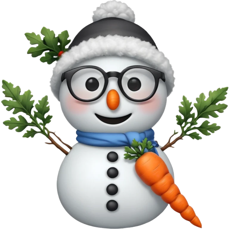 snowman wearing cool glasses emoji