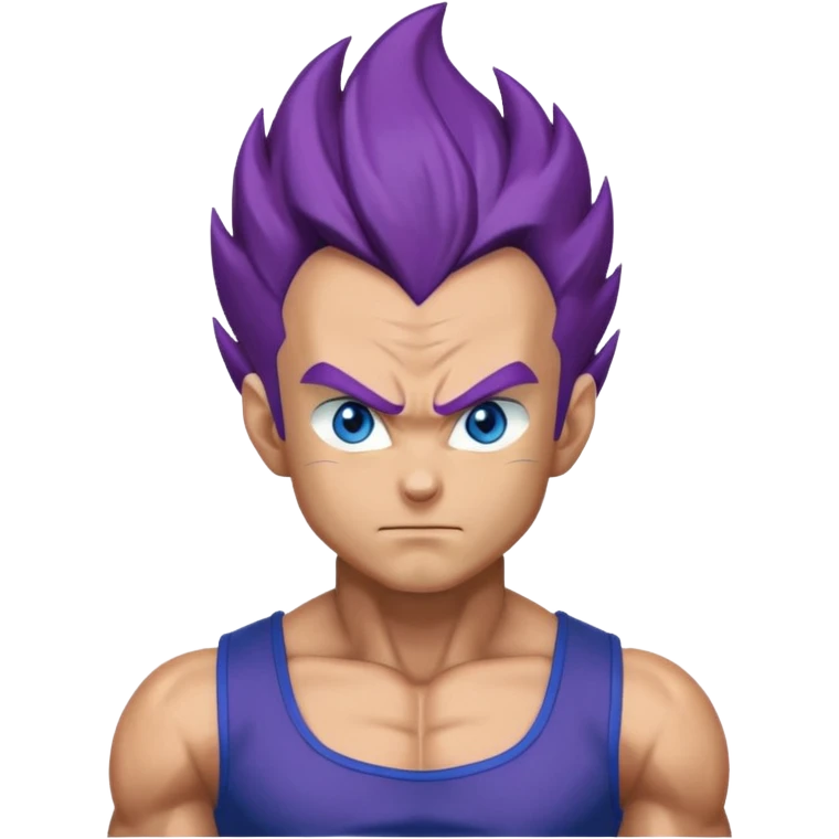 Vegeta ultra ego with purple hair emoji