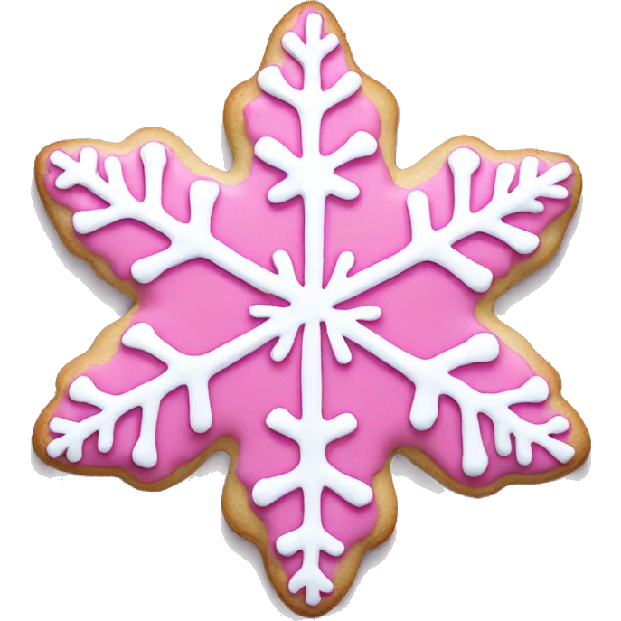 pink snowflake cookie  emoji