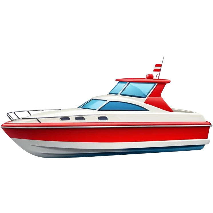1980s red motorboat emoji