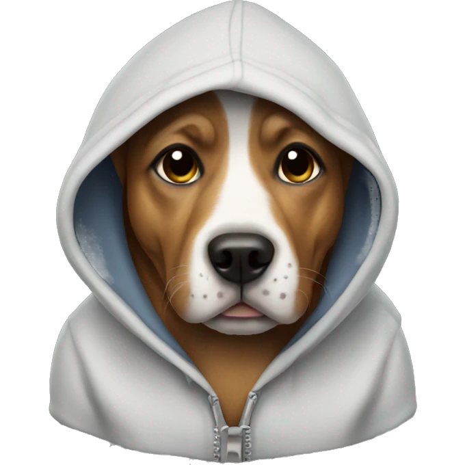 Dog with a hoodie on  emoji