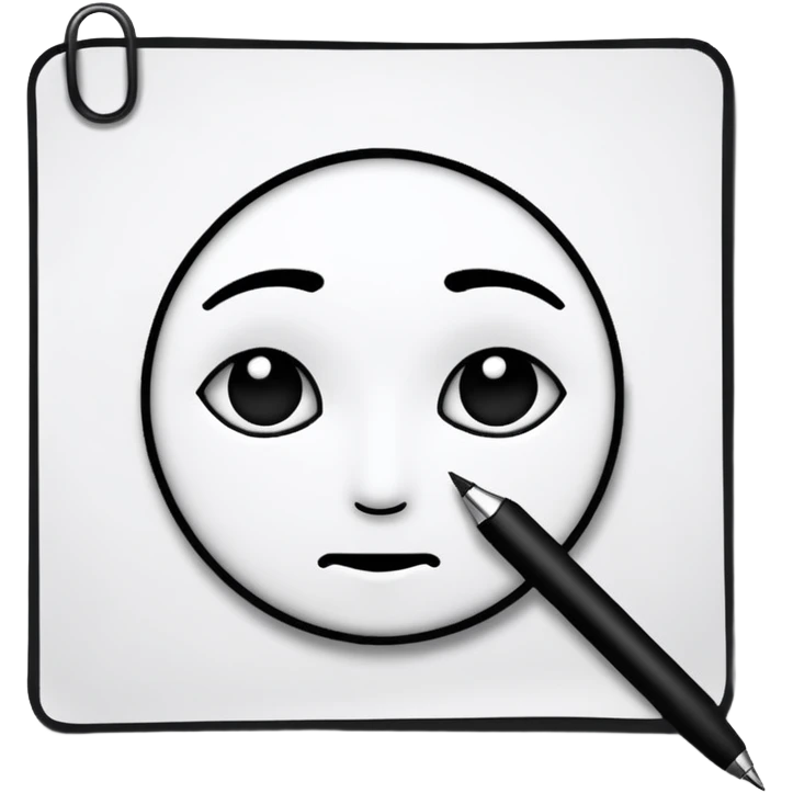 paper and pen doodle emoji