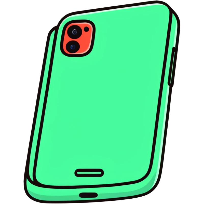 mobile phone with bite mark logo emoji