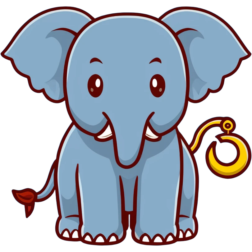 Game of thrones style elephant Sigil in Lannister Colors emoji