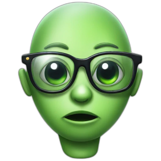 alien with glasses emoji