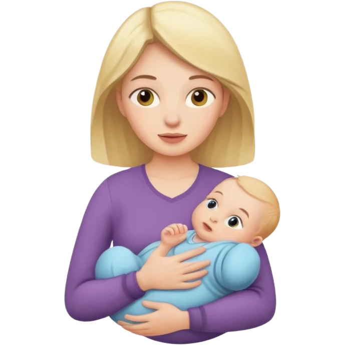 Woman is holding a baby  emoji