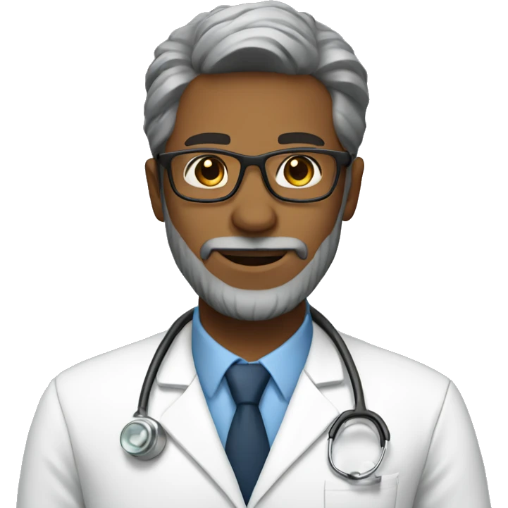 doctor with glasses and beard emoji