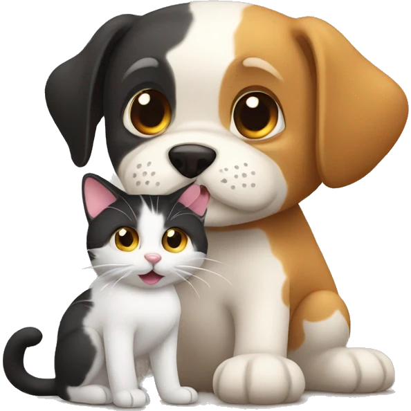 Bagarre entre chien et chat emoji