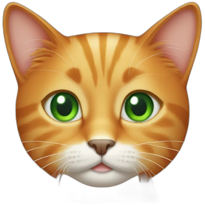 Ginger cat with green eyes emoji