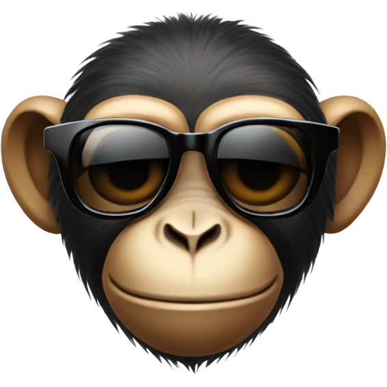 Monkey with sunglasses that’s short emoji