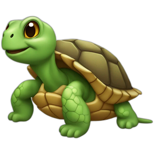 Tortue sur chat emoji
