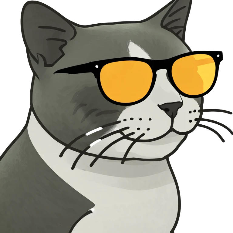 Cat with sunglasses emoji