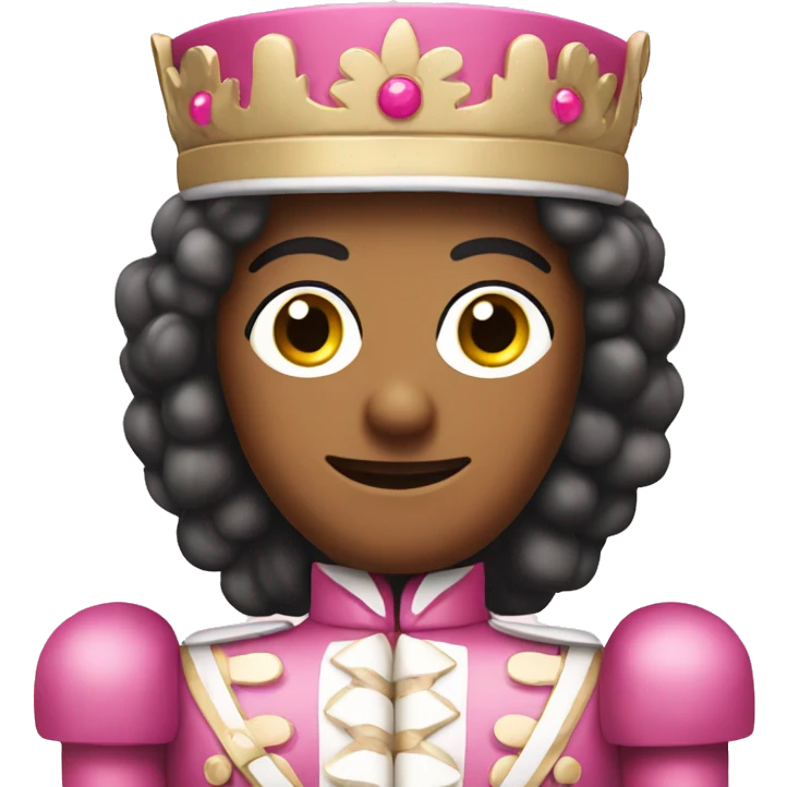 A pink nutcracker  emoji
