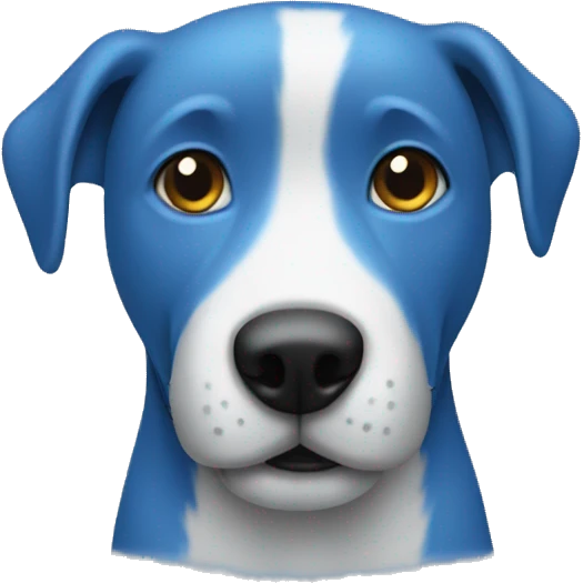 a blue dog emoji