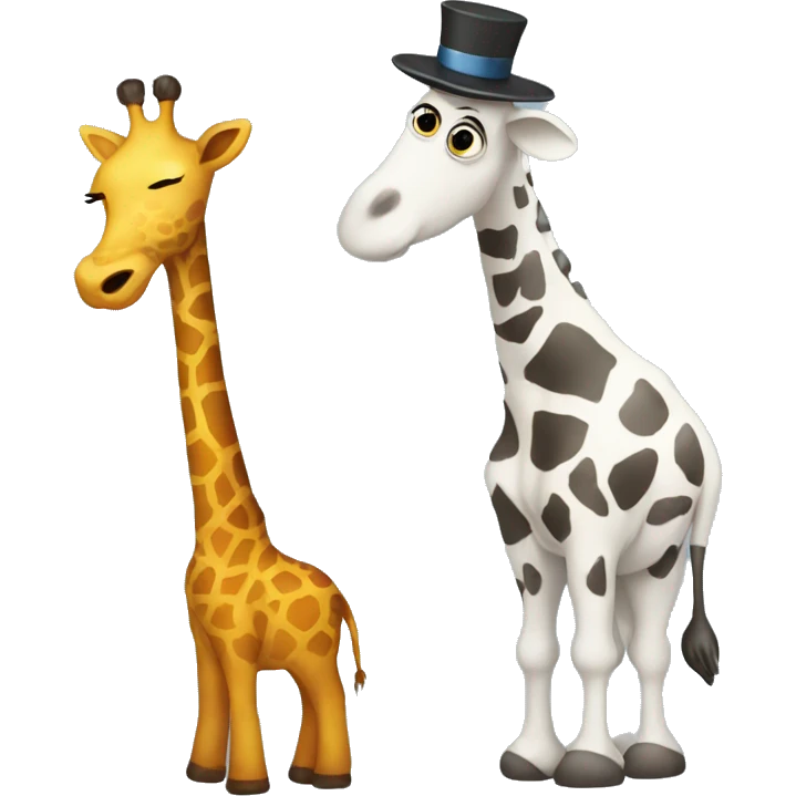 Snowman and giraffe emoji