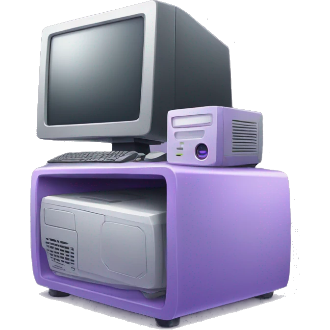 Light purple gaming pc  emoji