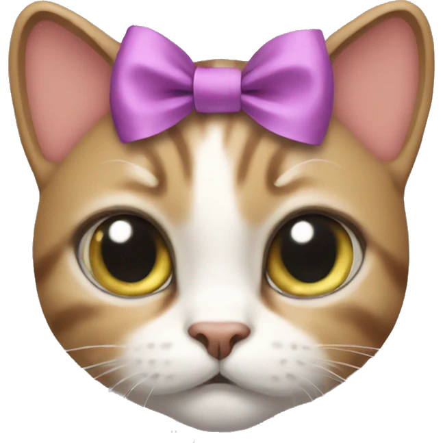 A cat with a bow on head emoji