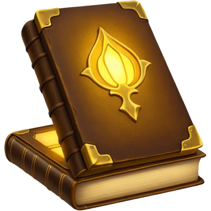 ancient book with glowing light inside emoji