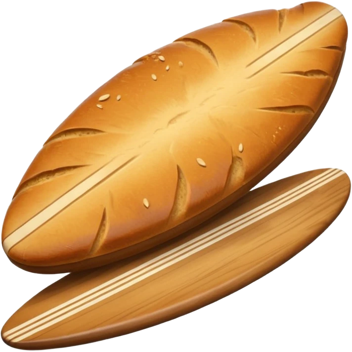 Bread on the surfboard emoji