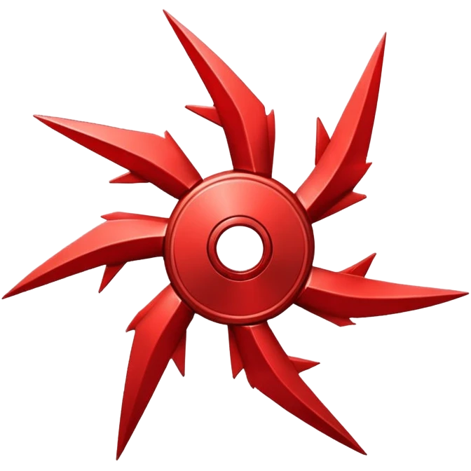 red shuriken emoji emoji