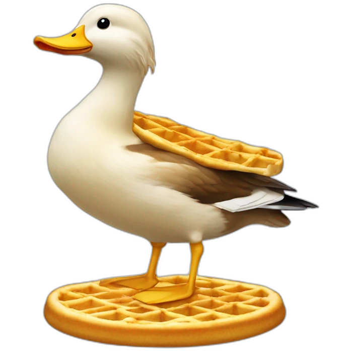 canard qui mange une gaufre emoji